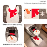 Merry Christmas Bathroom Curtain  Seat Christmas Decorations