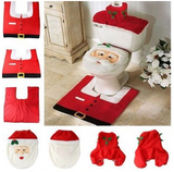 Merry Christmas Bathroom Curtain  Seat Christmas Decorations