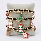 Christmas multi-layer braided bracelet