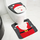 Merry Christmas Bathroom Curtain  Seat Christmas Decorations