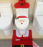 Merry Christmas Bathroom Curtain  Seat Christmas Decorations