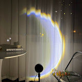 INS USB Moon Lamp LED Rainbow Neon Night Sunset Light Projector Photography Wall Atmosphere Lighting For Bedroom Home Decor