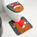 Merry Christmas Bathroom Curtain  Seat Christmas Decorations