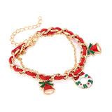 Christmas multi-layer braided bracelet