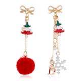 Female Simple Long Tassel Christmas Earrings