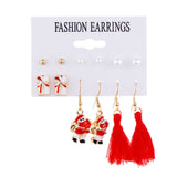 Christmas Earrings Female Student One Week Earring Set