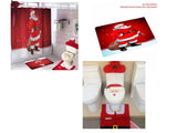 Merry Christmas Bathroom Curtain  Seat Christmas Decorations