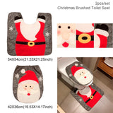 Merry Christmas Bathroom Curtain  Seat Christmas Decorations