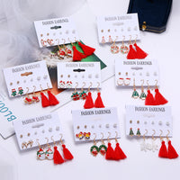 Christmas Earrings Female Student One Week Earring Set