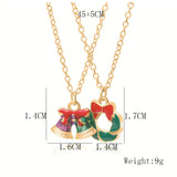 Alloy Dripping Christmas Bell Necklace