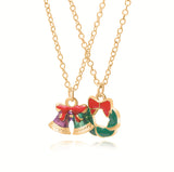 Alloy Dripping Christmas Bell Necklace