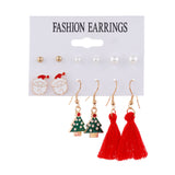 Christmas Earrings Female Student One Week Earring Set