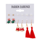 Christmas Earrings Female Student One Week Earring Set