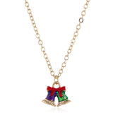 Alloy Dripping Christmas Bell Necklace